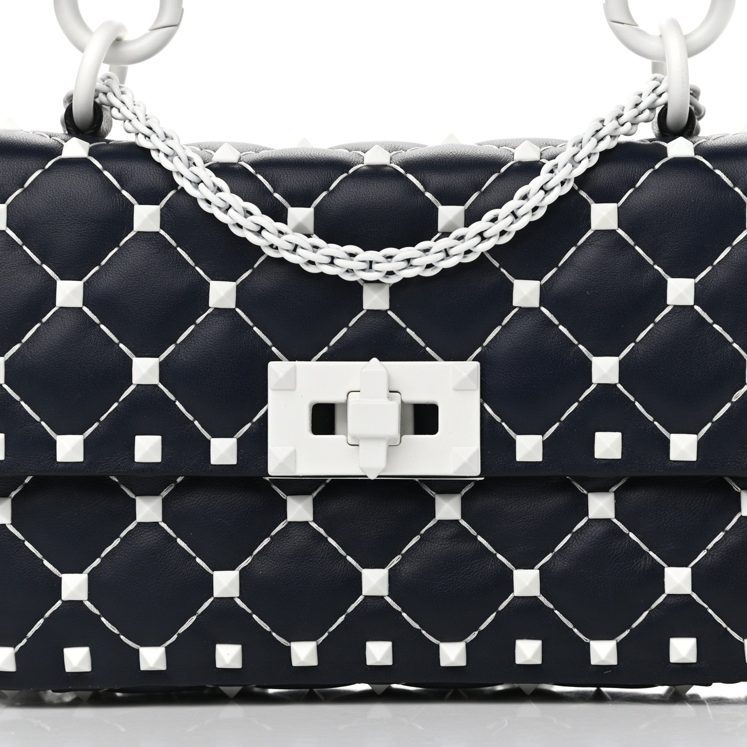 Valentino Garavani Nappa Small Free Rockstud Spike Shoulder Bag Marine 6 of 9