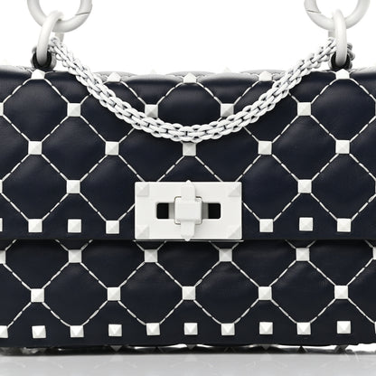 Valentino Garavani Nappa Small Free Rockstud Spike Shoulder Bag Marine 6 of 9