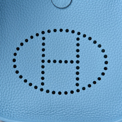 Hermes Taurillon Clemence Evelyne TPM Bleu Du Nord 11 of 12