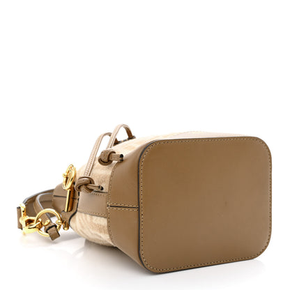 Fendi Wool Vitello King FF 1974 Mini Mon Tresor Bucket Bag Beige Cammello Sand 4 of 10