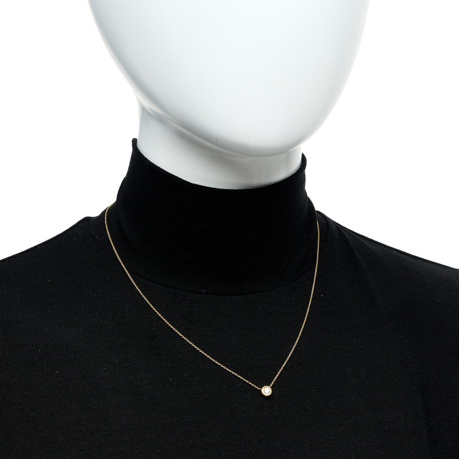 Roberto Coin 18K Yellow Gold Diamond .25ct Diamonds By The Inch Necklace 2 of 8