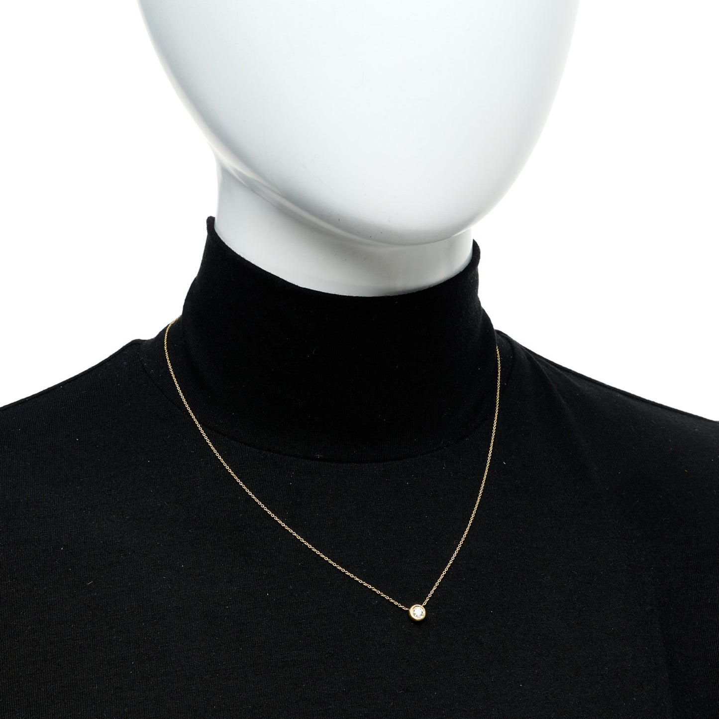 18K Yellow Gold Diamond .25ct Diamonds By The Inch Necklace