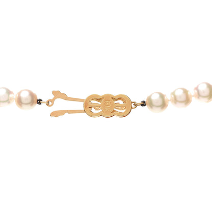 Mikimoto 18K Yellow Gold Akoya Pearl 7.5-8mm Strand Necklace 5 of 6