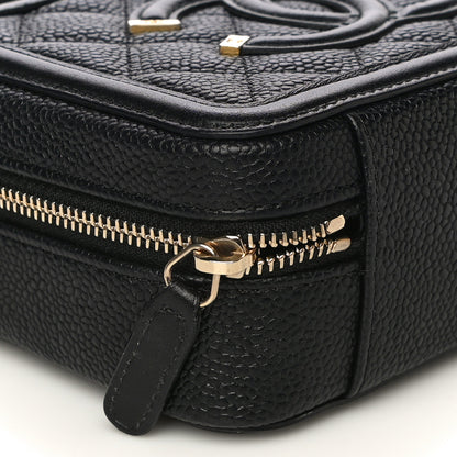 Chanel Caviar Quilted CC Filigree Vanity Clutch With Chain Black 9 of 10