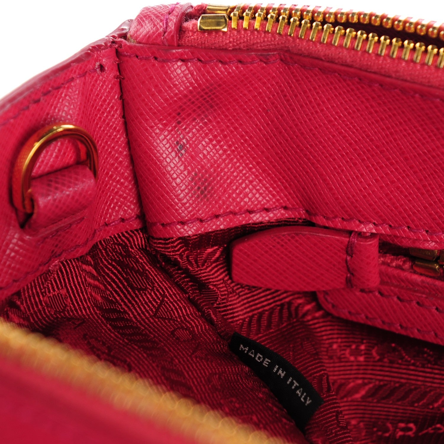 Prada Saffiano Large Galleria Double Zip Tote Fuxia 8 of 9