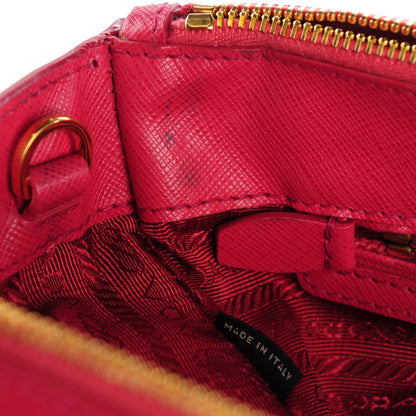 Prada Saffiano Large Galleria Double Zip Tote Fuxia 8 of 9