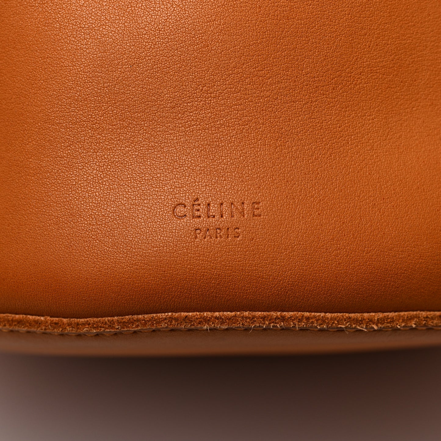 Smooth Calfskin Big Bag Bucket Orange