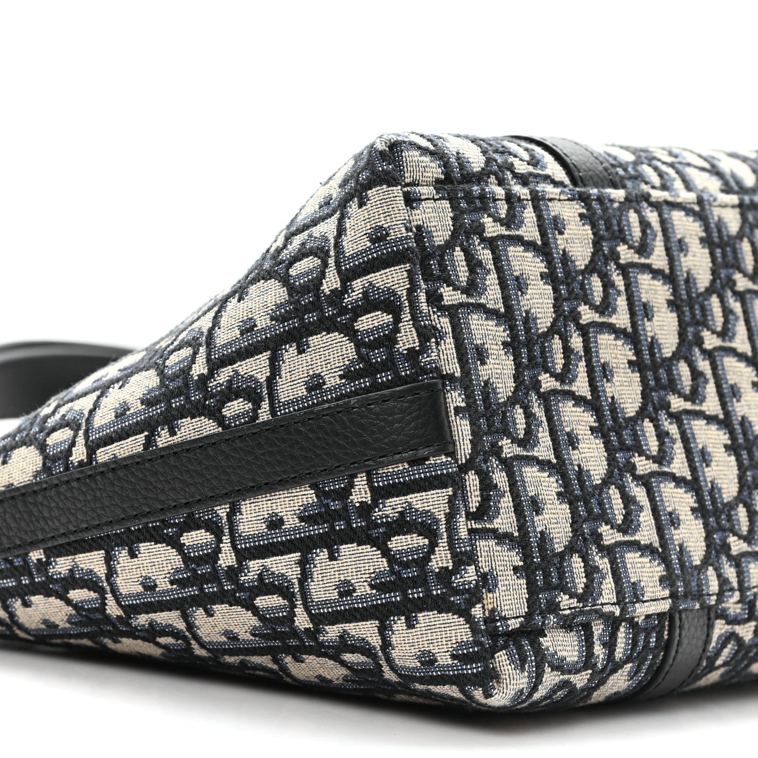 Christian Dior Oblique Jacquard Weekender 25 Blue Black 9 of 12