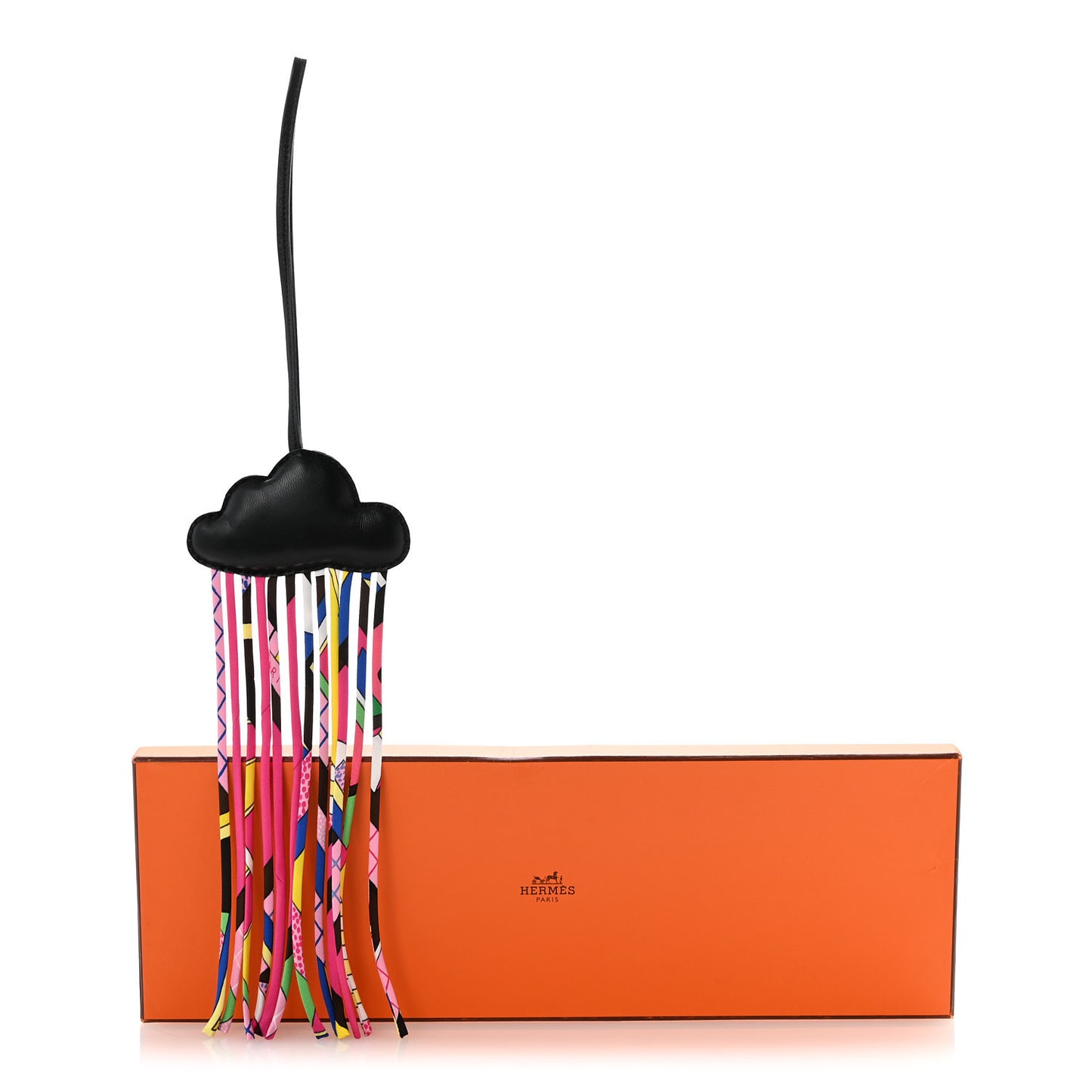 Swift Silk Twill Cord Cloud Bag Charm Black