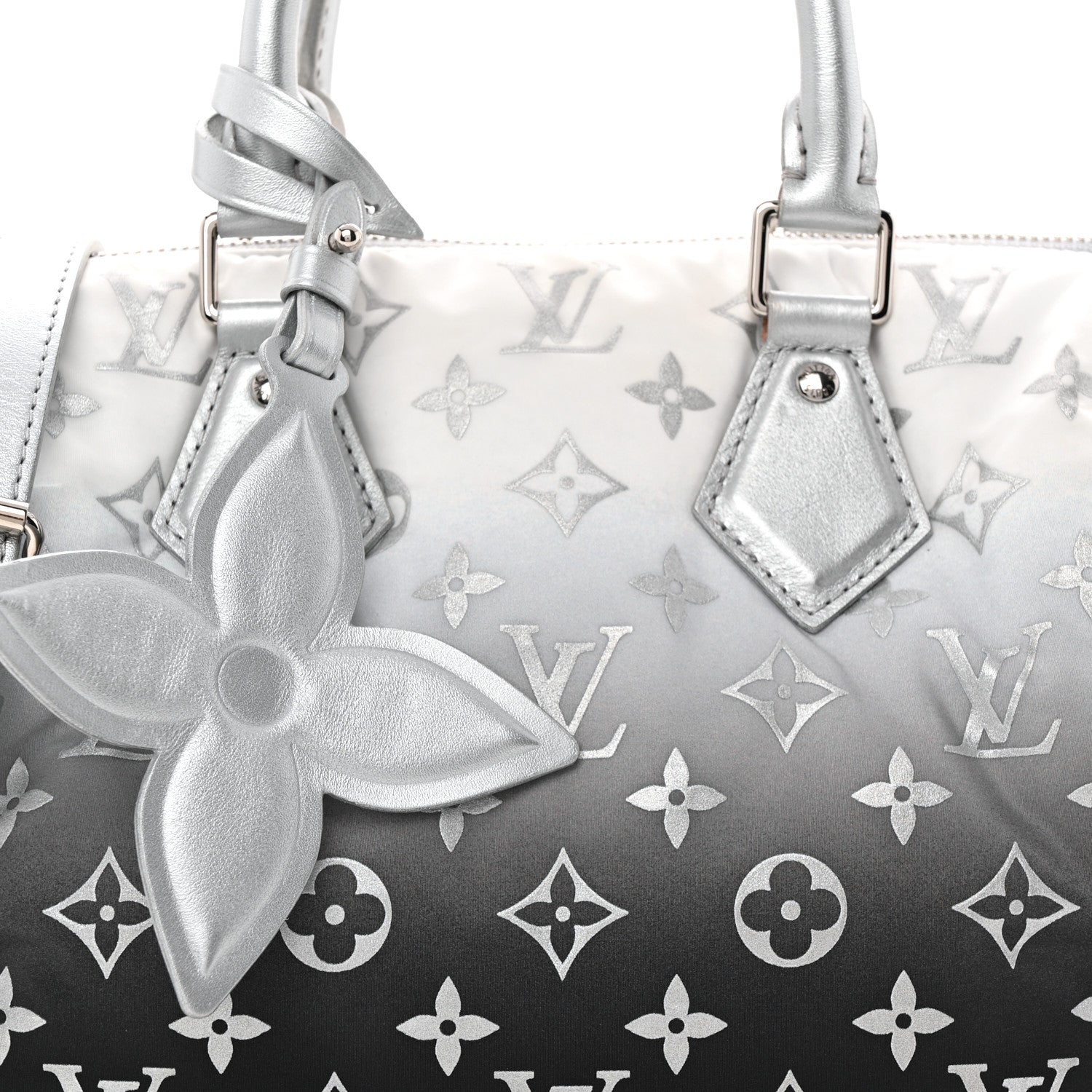 Louis Vuitton Nylon Monogram Gradient LV Snow Speedy Bandouliere 25 Frost 7 of 9