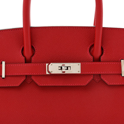 Hermes Epsom BIRKIN 30 Rouge Casaque 8 of 11