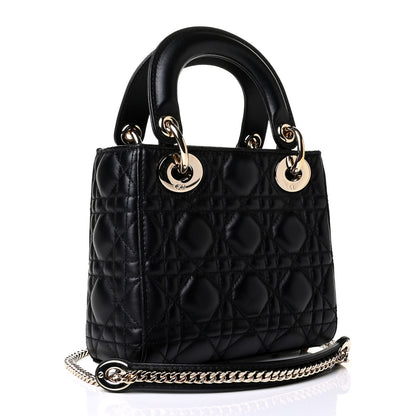 Christian Dior Lambskin Cannage Mini Lady Dior Black 2 of 5