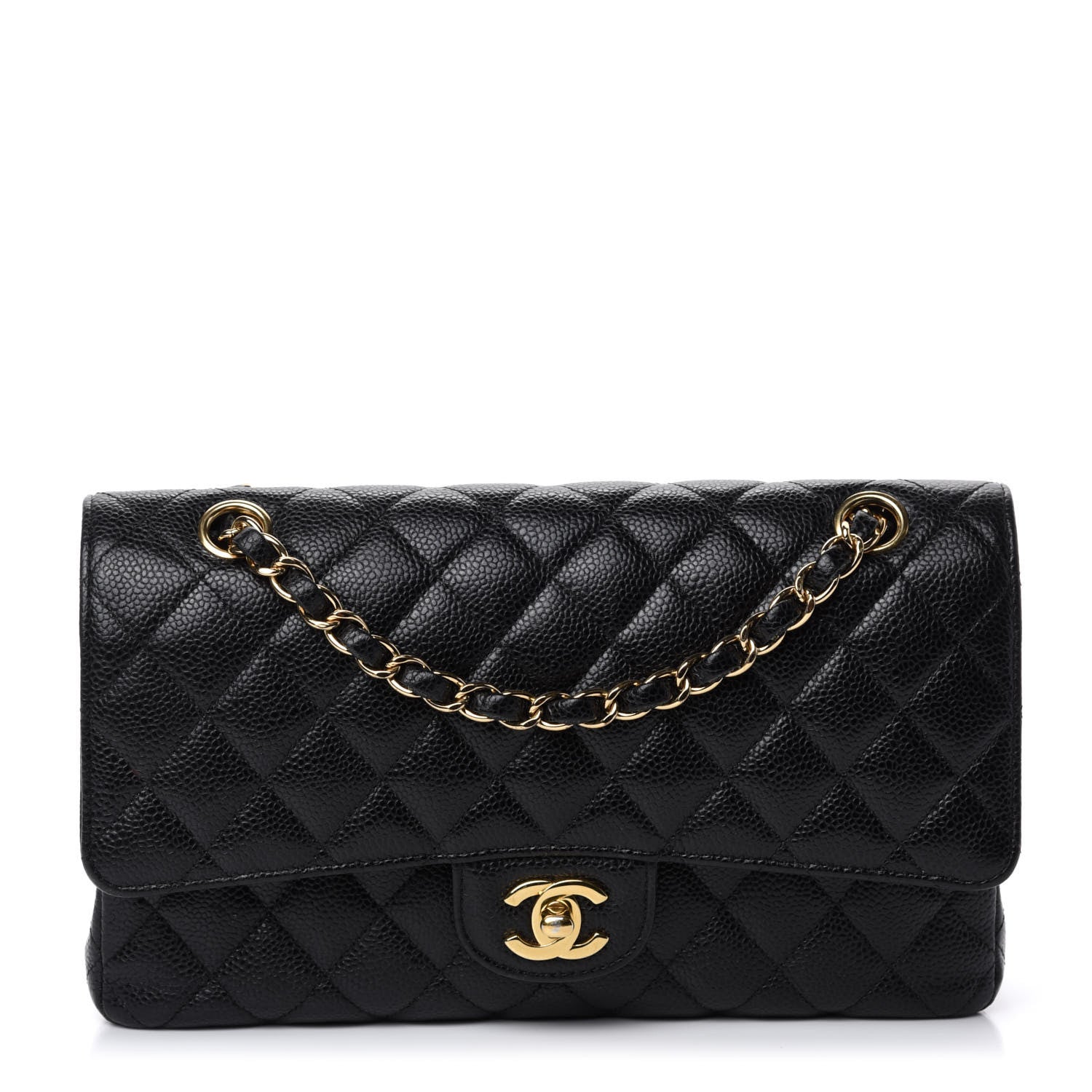 Chanel Caviar Quilted Medium Double Flap Black 1 of 15