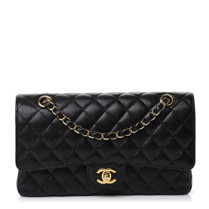 Chanel Caviar Quilted Medium Double Flap Black 1 of 15