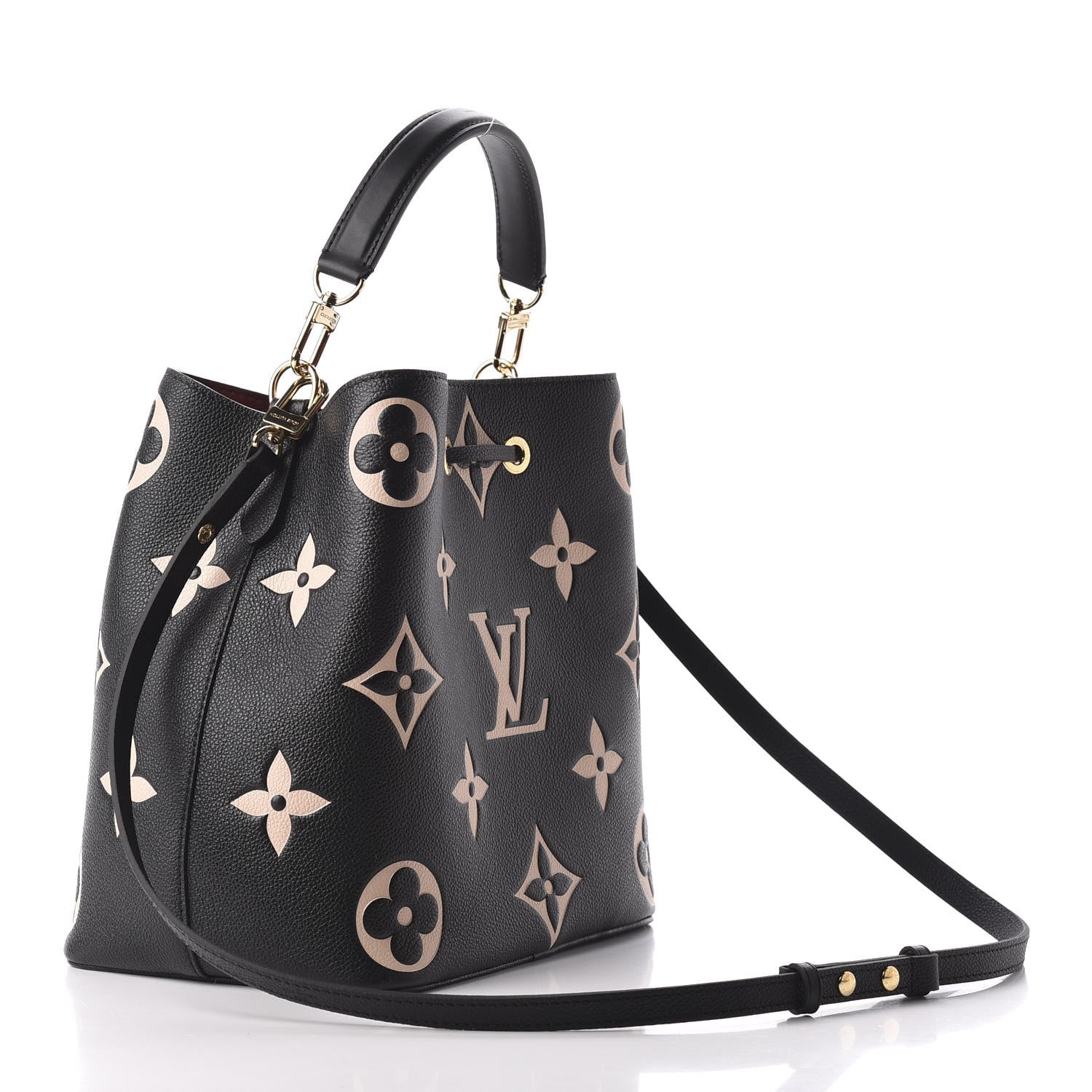 Louis Vuitton Empreinte Monogram Giant Neonoe MM Black Beige 3 of 9