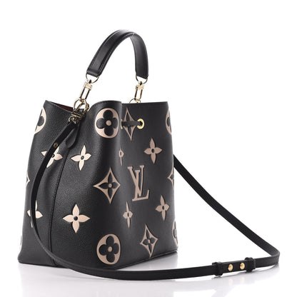Louis Vuitton Empreinte Monogram Giant Neonoe MM Black Beige 3 of 9