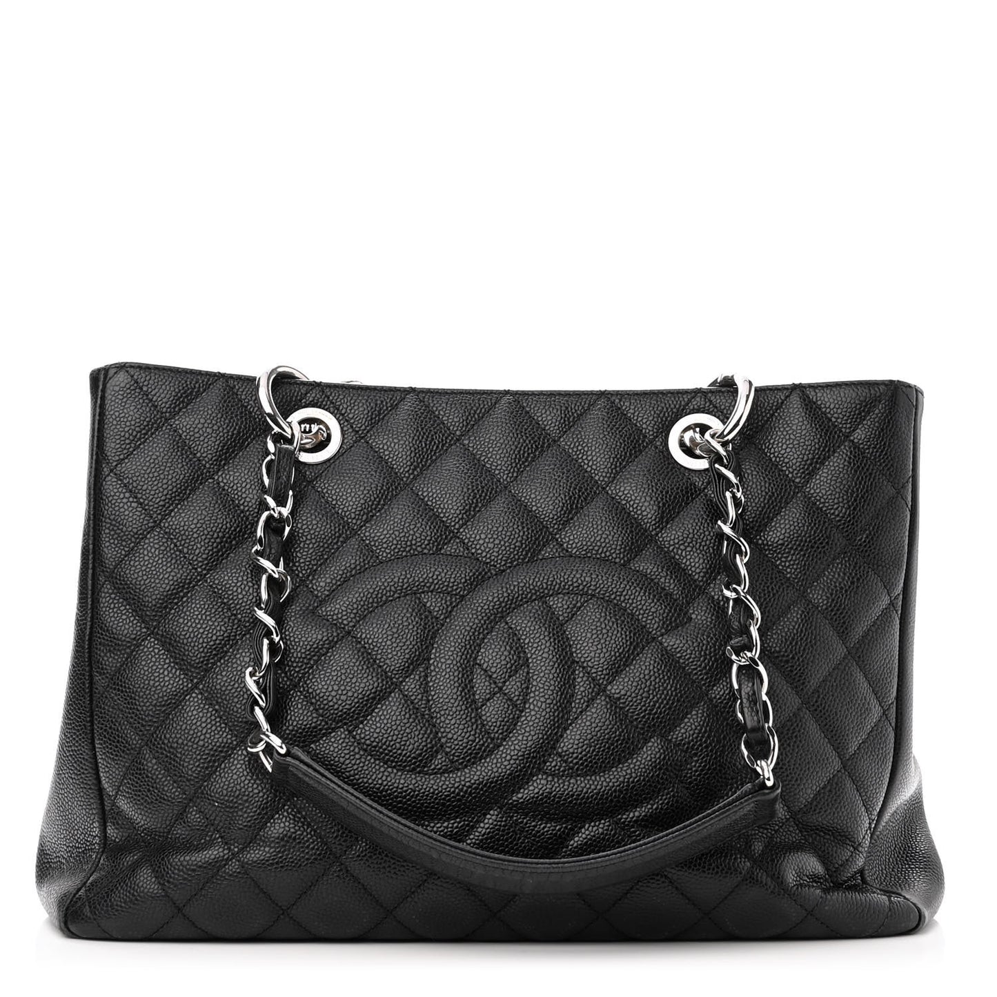 Caviar Quilted Grand Shopping Tote GST Black