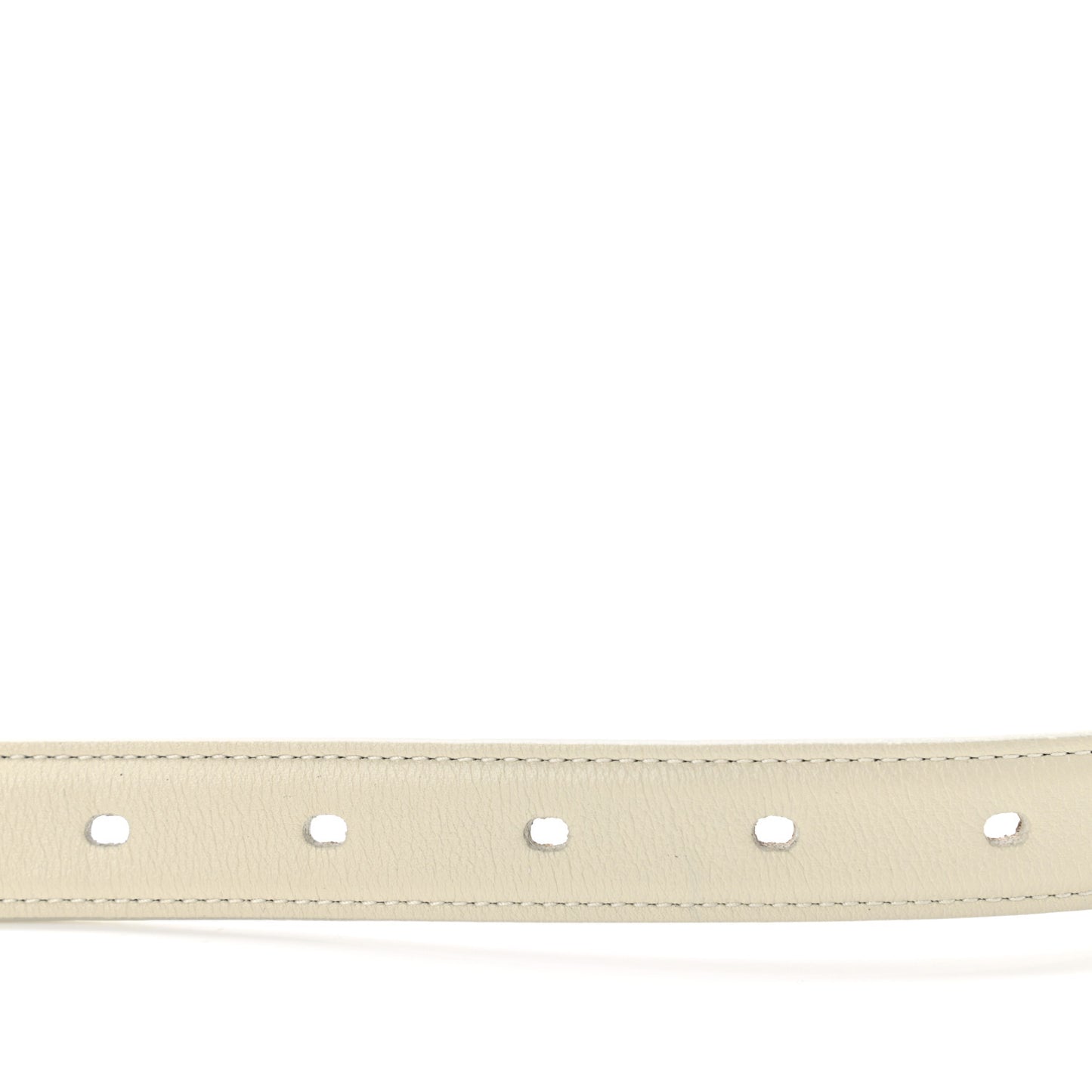 Smooth Calfskin Monogram Square Buckle Belt 95 White