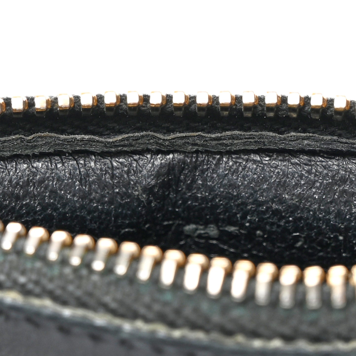 Calfskin 5 Fragments Zip Pouch Card Holder Black