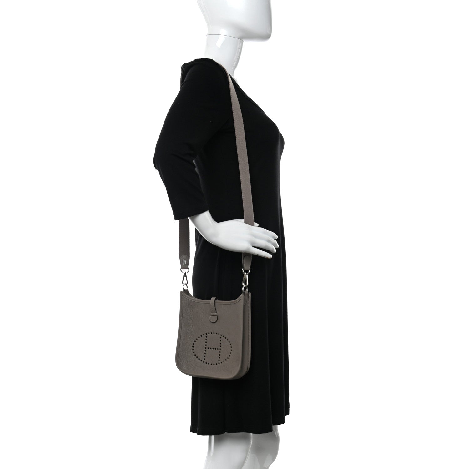 Hermes Taurillon Maurice Evelyne TPM Gris Asphalte 2 of 10