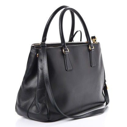 Prada Saffiano Medium Galleria Double Zip Tote Black 4 of 10
