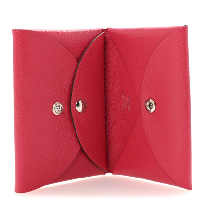 Hermes Chevre Chamkila Calvi Duo Card Case Rose Extreme 5 of 7