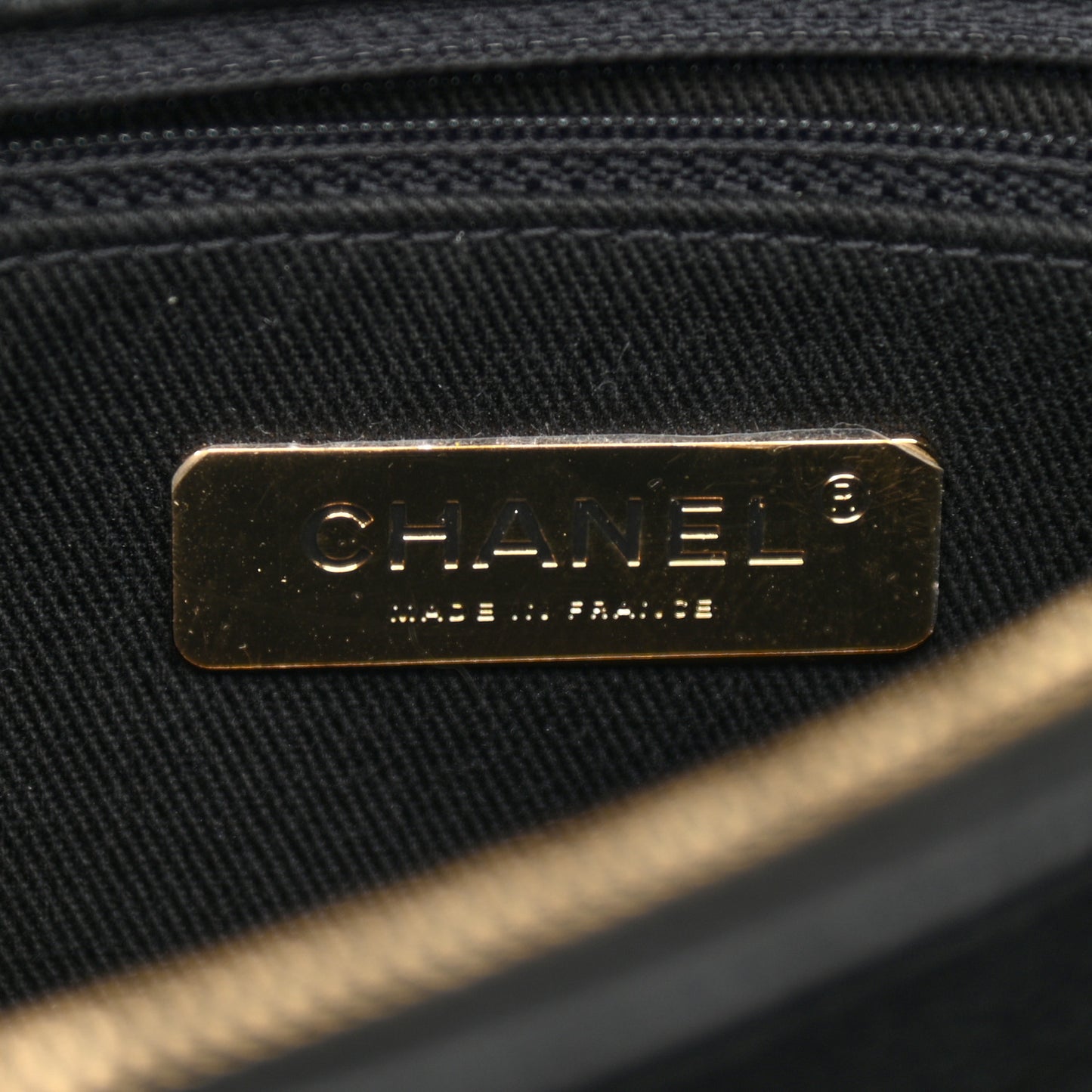Grained Calfskin Stitched Flap Black