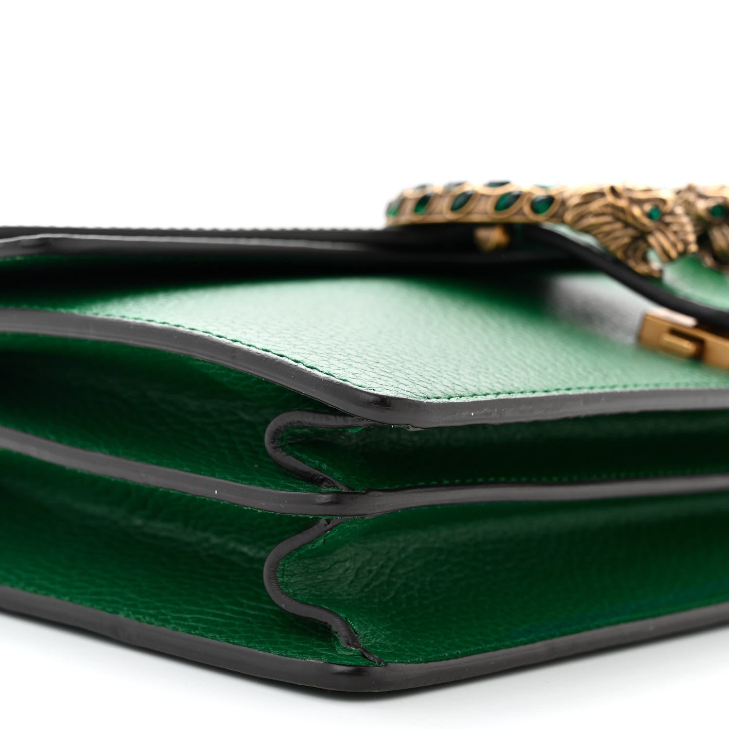 Gucci Pebbled Calfskin Small Dionysus Shoulder Bag Emerald 9 of 10