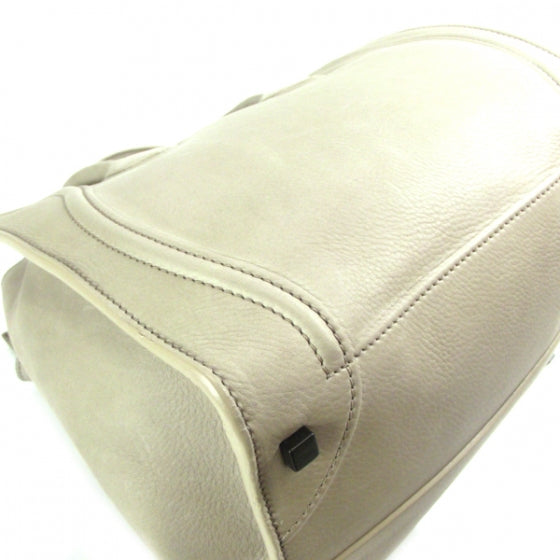 Leather Phantom Luggage Bag Taupe