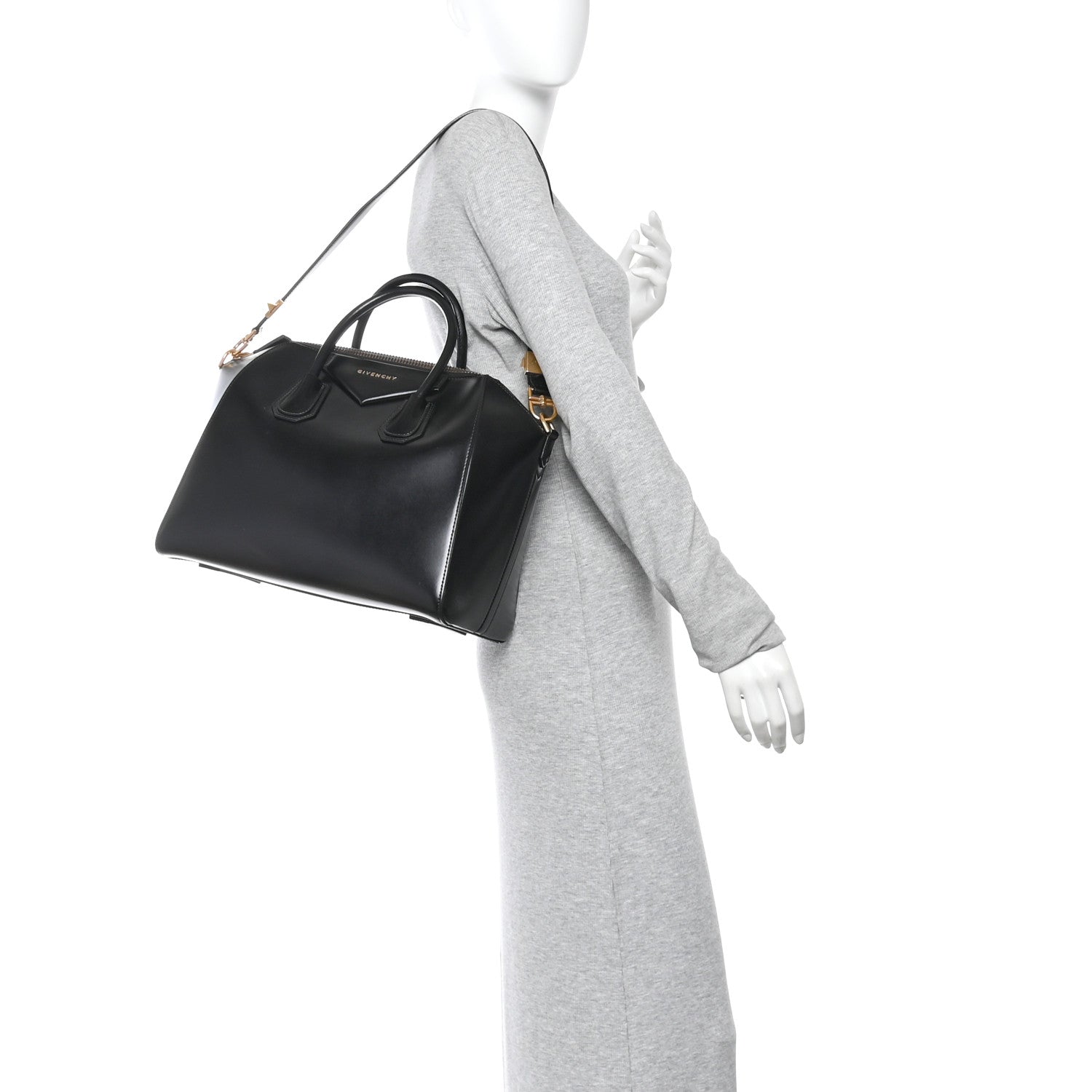 Givenchy Shiny Lord Calfskin Medium Antigona Black 2 of 12
