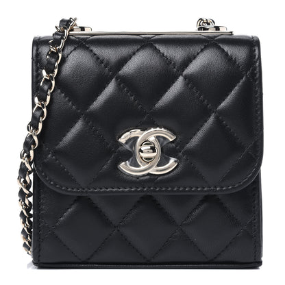 Chanel Lambskin Quilted Mini Trendy CC Chain Wallet Black 1 of 12
