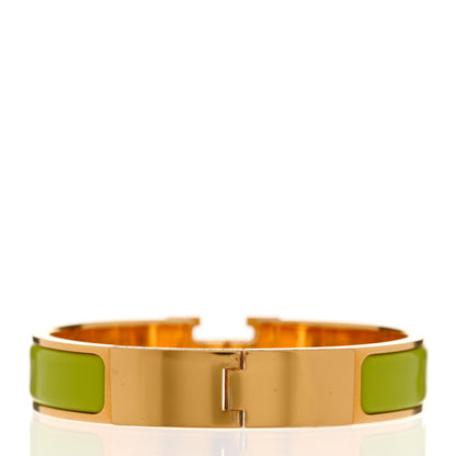 Hermes Enamel Narrow Clic Clac H Bracelet GM Vert Prairie 3 of 5