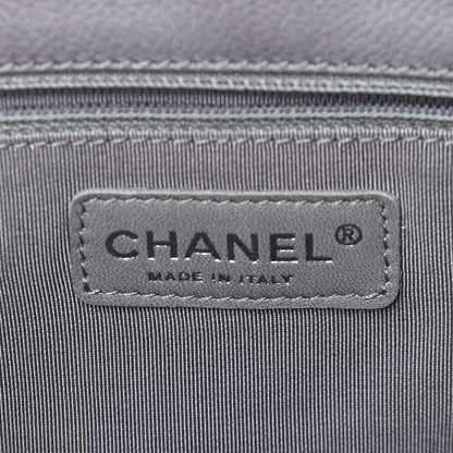 Chanel Caviar Quilted Grand Shopping Tote GST Light Grey 6 of 11