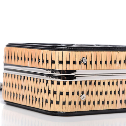 Chanel Raffia Patent Medium CC Filigree Vanity Case Black 6 of 10