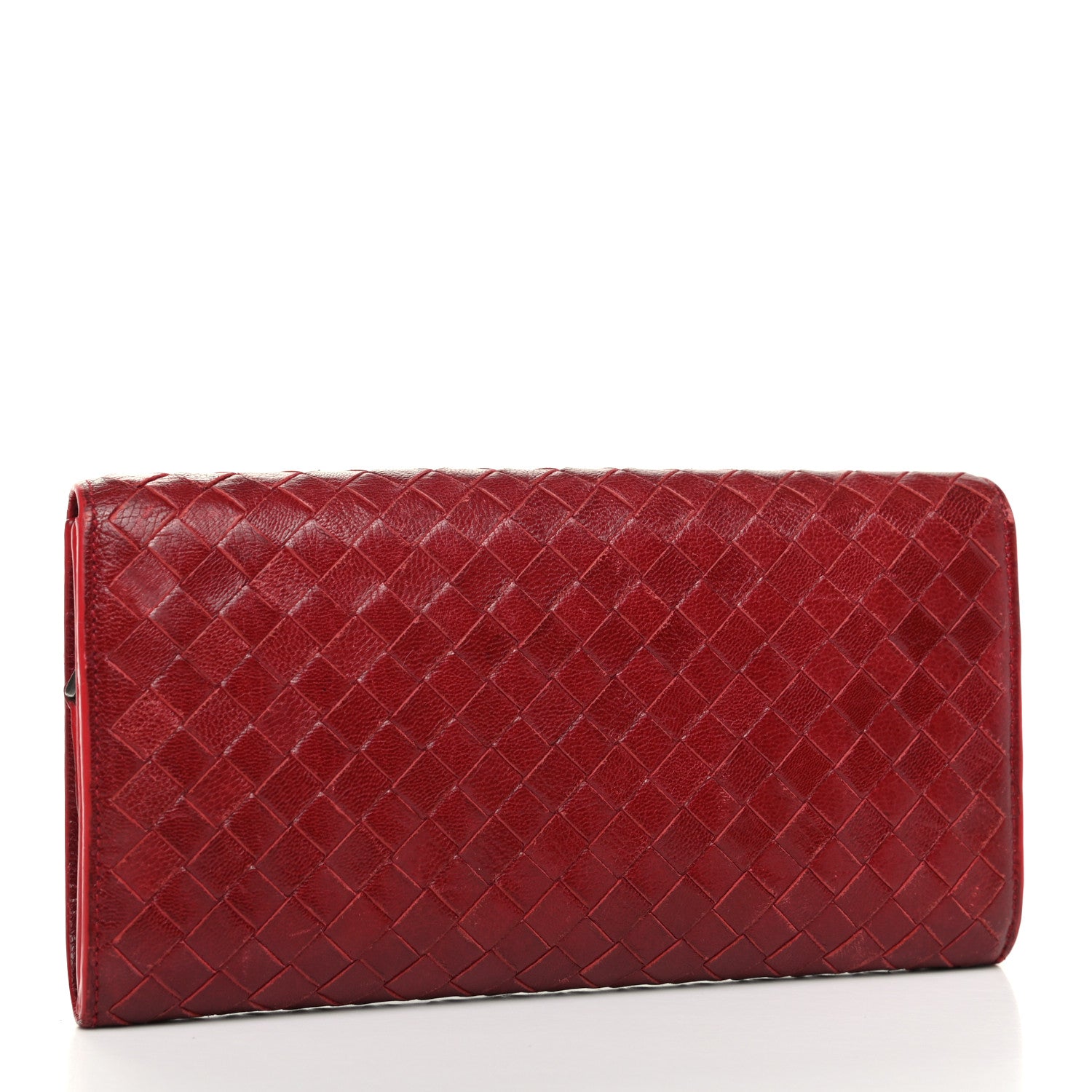 Bottega Veneta Nappa Intrecciato Continental Flap Wallet Cassis 3 of 7