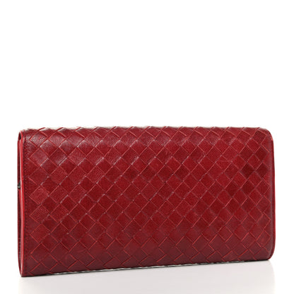 Bottega Veneta Nappa Intrecciato Continental Flap Wallet Cassis 3 of 7