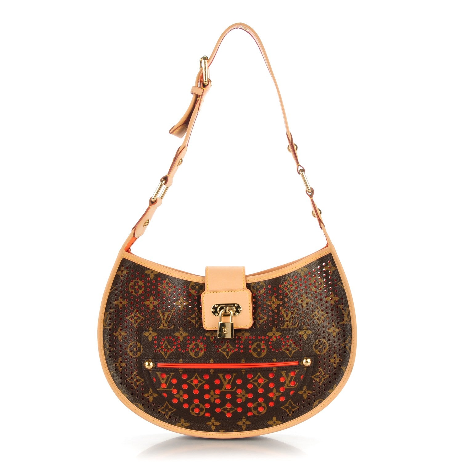 Louis Vuitton Monogram Perforated Demi-Lune Orange 1 of 8