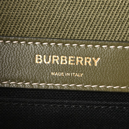 Burberry Canvas Horseferry Print Small Lola Bag Dark Fern Green 6 of 11