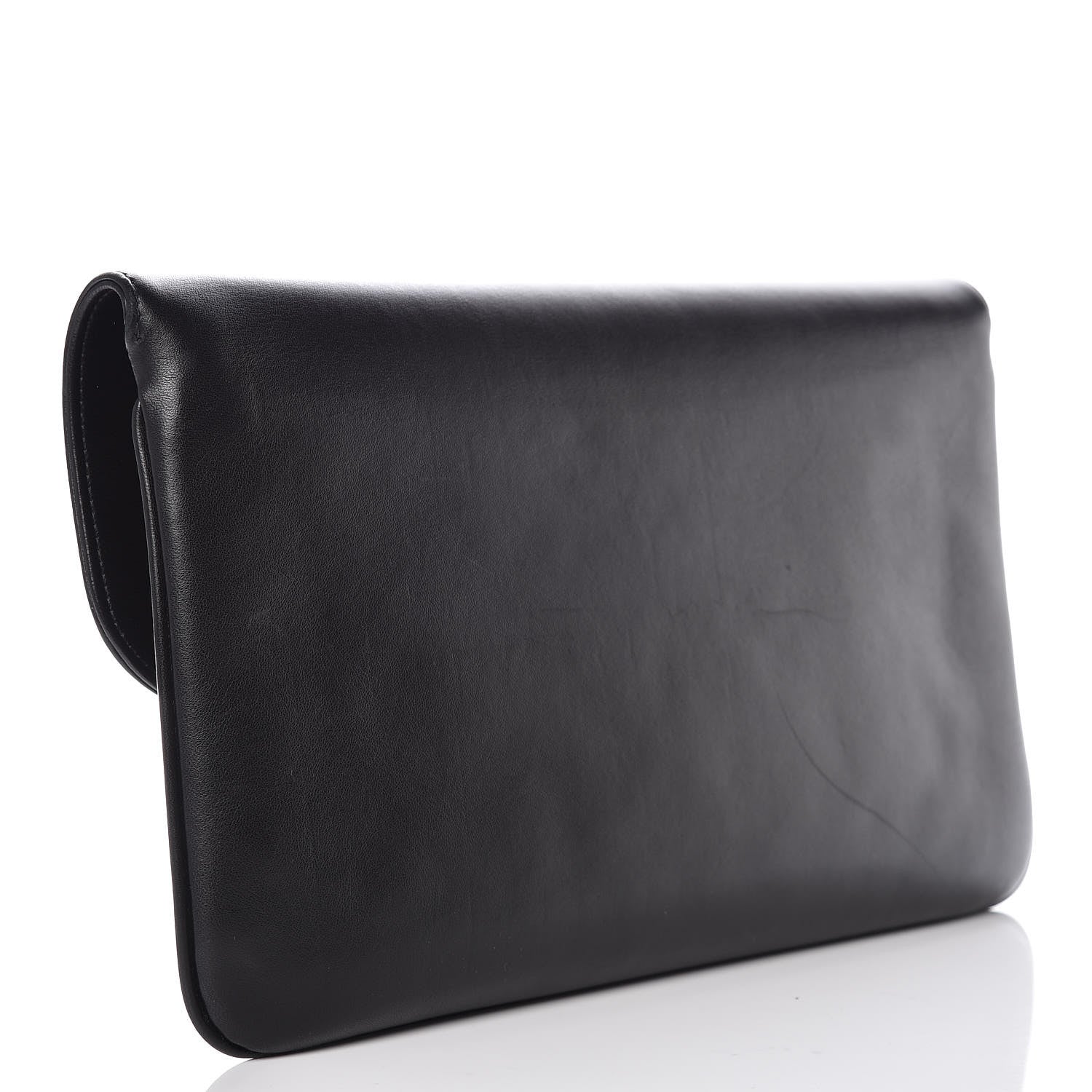 Chanel Lambskin Quilted CC Unchained Clutch Black 3 of 10