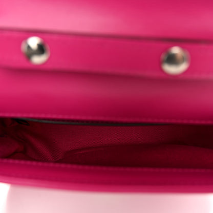 Gucci Calfskin Matelasse Monochrome Mini GG Marmont Top Handle Shoulder Bag Classic Fuxia 5 of 10