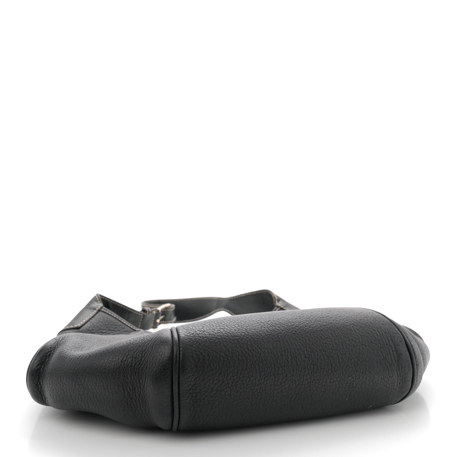 Salvatore Ferragamo Calfskin Gancini Lock Hobo Black 4 of 13