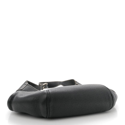 Salvatore Ferragamo Calfskin Gancini Lock Hobo Black 4 of 13