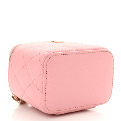 Chanel Caviar Quilted Mini Vanity Case With Chain Light Pink 4 of 10