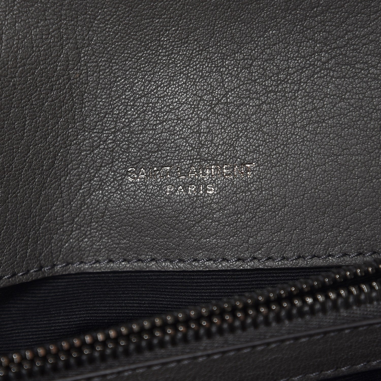 Saint Laurent Sheepskin Matelasse Chevron Monogram Medium College Bag Asphalt 7 of 8