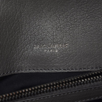 Saint Laurent Sheepskin Matelasse Chevron Monogram Medium College Bag Asphalt 7 of 8