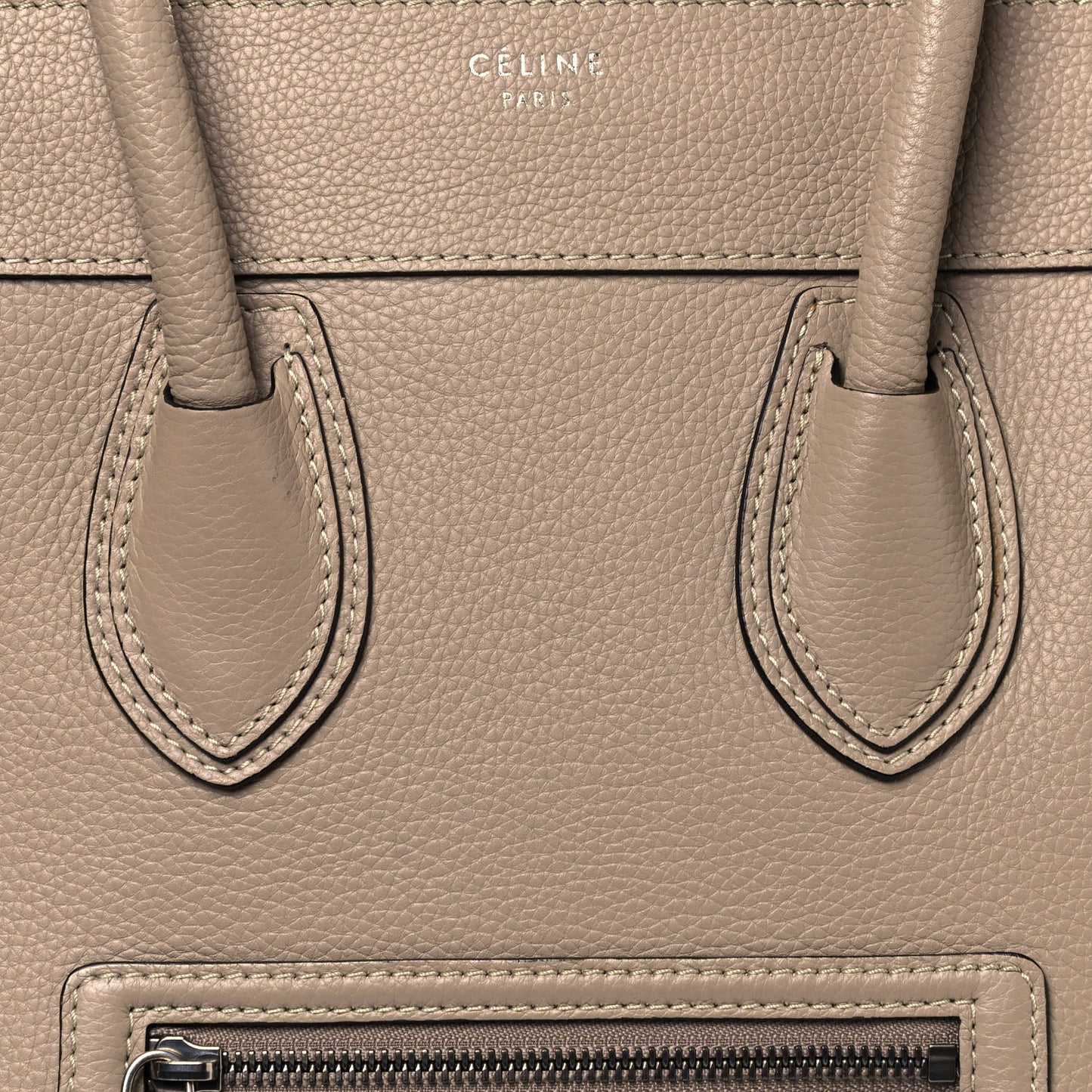 Drummed Calfskin Mini Luggage Dune