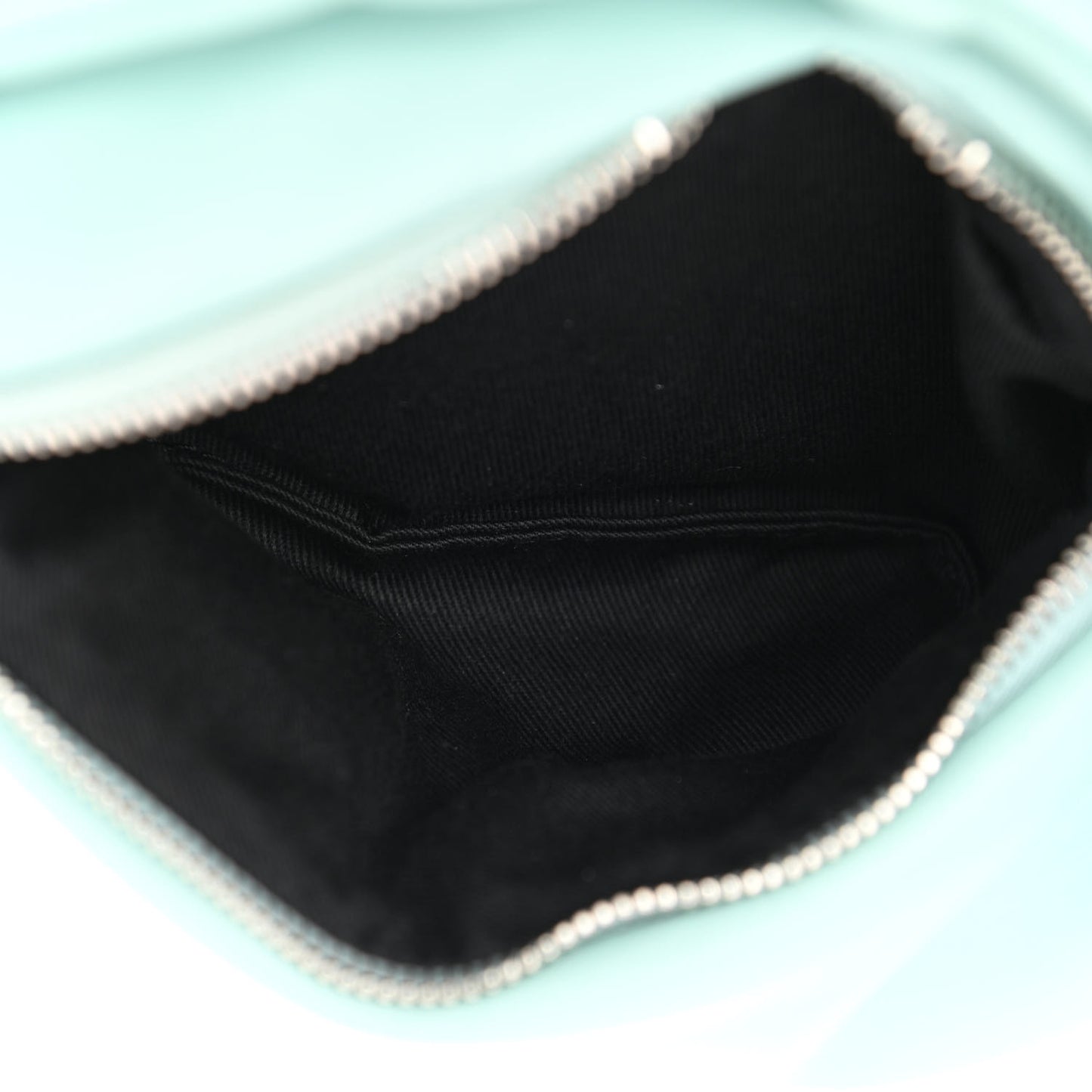 Calfskin Puffy Pump Pouch Crossbody Bag Light Blue