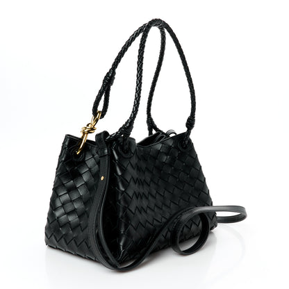 Bottega Veneta Nappa Intrecciato Small Parachute Shoulder Bag Black 3 of 9