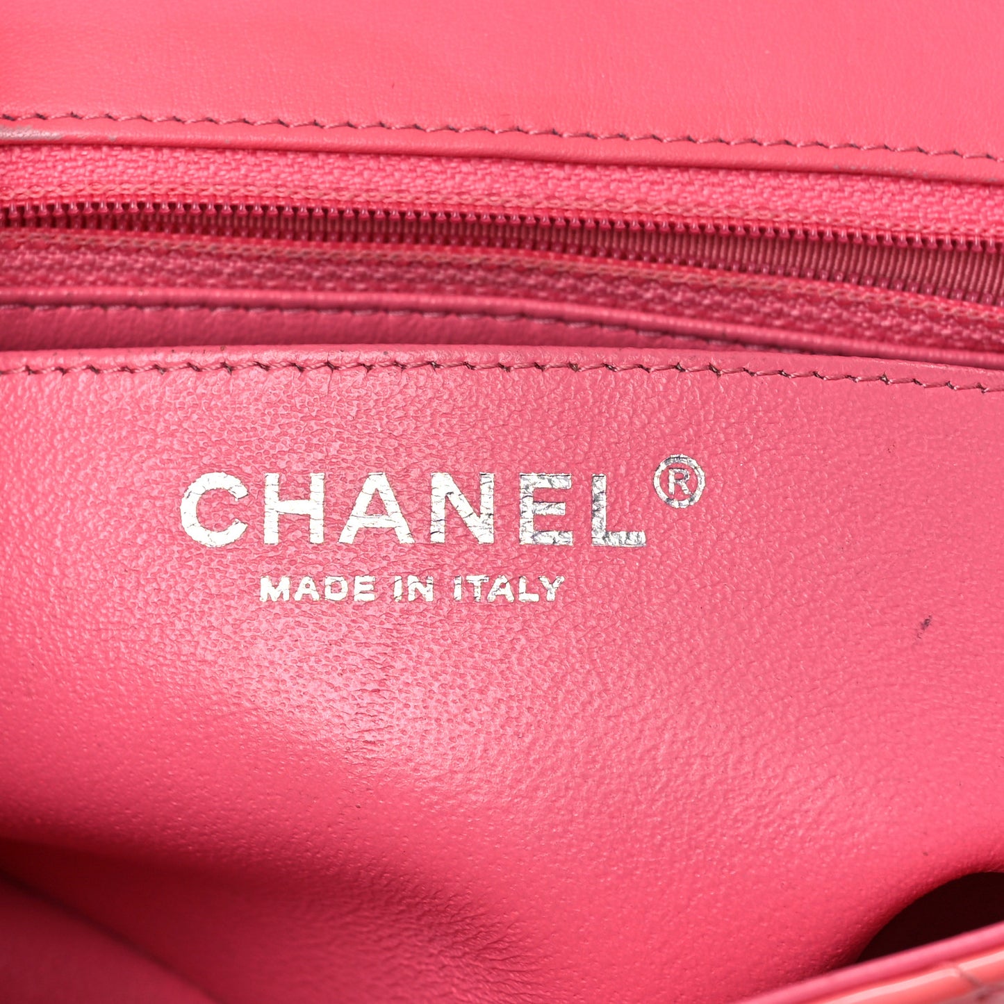 Patent Quilted Mini Square Flap Pink