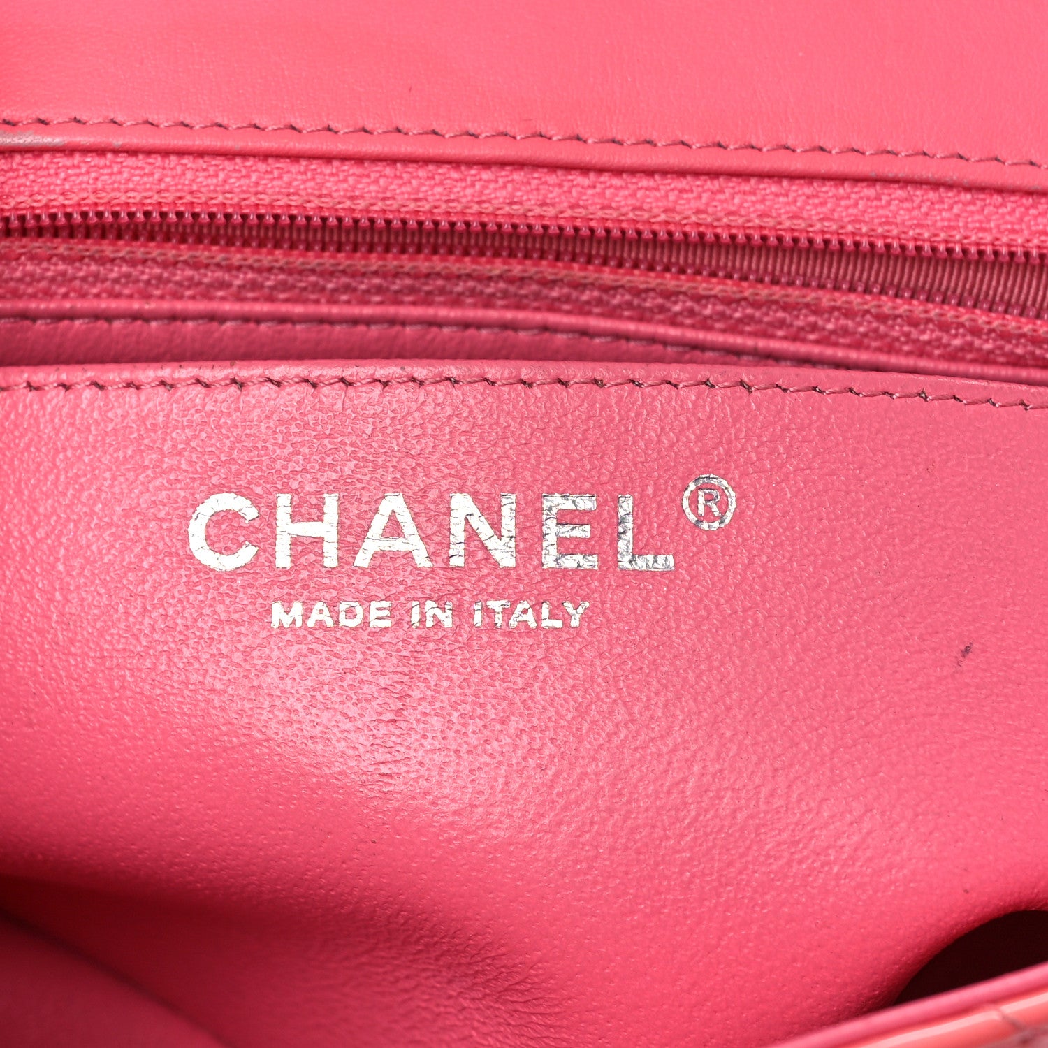 Chanel Patent Quilted Mini Square Flap Pink 6 of 9